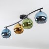 Koyoto Plafones, Luminarias esféricas Azul, dorado, Verde, 4 luces