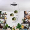 Lauden Lámparas suspendidas, Lámparas colgantes Verde, Transparente, 3 luces