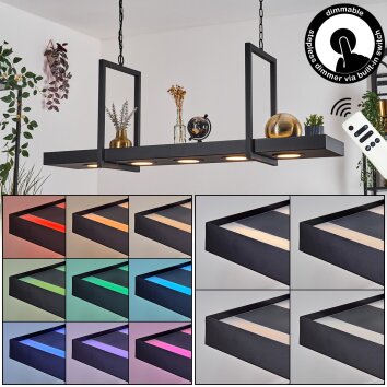 Genor Lámparas suspendidas, Lámparas colgantes LED Negro, Blanca, 1 luz, Mando a distancia