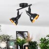 Toren Plafones, Spot techo Cromo, Negro, 2 luces