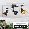 Toren Plafones, Spot techo Cromo, Negro, 3 luces