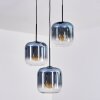 Lauden Lámparas suspendidas, Lámparas colgantes Azul, Transparente, 3 luces