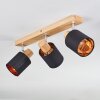 Fallhagen Plafones, Spot techo Cromo, Madera clara, 3 luces