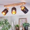 Fallhagen Plafones, Spot techo Cromo, Madera clara, 3 luces