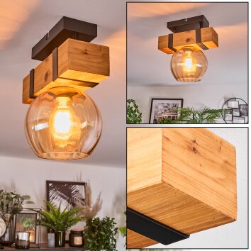 Sernadelo Plafones, Luminarias esféricas Crudo, Negro, 1 luz