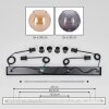 Koyoto Lámparas suspendidas, Luminarias esféricas, Lámparas colgantes Colores ámbar, Ahumado, 4 luces
