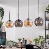 Koyoto Lámparas suspendidas, Luminarias esféricas, Lámparas colgantes Colores ámbar, Ahumado, 4 luces