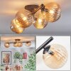 Chehalis Plafones, Luminarias esféricas Colores ámbar, 4 luces