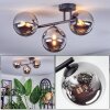 Chehalis Plafones, Luminarias esféricas Cromo, Ahumado, 3 luces