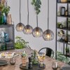 Koyoto Lámparas suspendidas, Luminarias esféricas, Lámparas colgantes Transparente, Ahumado, 4 luces