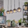 Koyoto Lámparas suspendidas, Luminarias esféricas, Lámparas colgantes Transparente, Ahumado, 4 luces