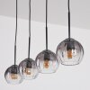 Koyoto Lámparas suspendidas, Luminarias esféricas, Lámparas colgantes Transparente, Ahumado, 4 luces