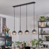 Koyoto Lámparas suspendidas, Luminarias esféricas, Lámparas colgantes Transparente, Ahumado, 4 luces