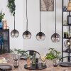 Koyoto Lámparas suspendidas, Luminarias esféricas, Lámparas colgantes Transparente, Ahumado, 4 luces