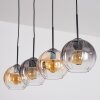 Koyoto Lámparas suspendidas, Luminarias esféricas, Lámparas colgantes Colores ámbar, Transparente, Ahumado, 4 luces