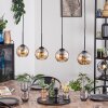 Koyoto Lámparas suspendidas, Luminarias esféricas, Lámparas colgantes Colores ámbar, 4 luces