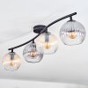Koyoto Plafones, Luminarias esféricas Colores ámbar, Transparente, Ahumado, 4 luces