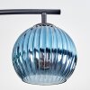 Koyoto Plafones, Luminarias esféricas Azul, Verde, Color cobre, 4 luces