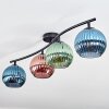 Koyoto Plafones, Luminarias esféricas Azul, Verde, Color cobre, 4 luces