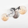 Chehalis Plafones, Luminarias esféricas Colores ámbar, Transparente, Ahumado, 4 luces