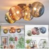 Chehalis Plafones, Luminarias esféricas Azul, Verde, Color cobre, Ahumado, 4 luces