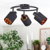 Fallhagen Plafones, Spot techo Negro, 3 luces