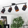 Fallhagen Plafones, Spot techo Negro, 4 luces