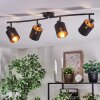 Fallhagen Plafones, Spot techo Negro, 4 luces
