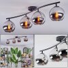 Koyoto Plafones, Luminarias esféricas Cromo, Ahumado, 4 luces