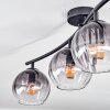 Koyoto Plafones, Luminarias esféricas Transparente, Ahumado, 4 luces