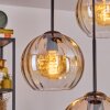 Koyoto Lámparas suspendidas, Luminarias esféricas, Lámparas colgantes 35 cm Colores ámbar, Transparente, 4 luces
