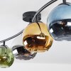 Koyoto Plafones, Luminarias esféricas Azul, Verde, Transparente, Color cobre, 4 luces