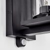 Portalis Aplique de exterior, Apliques Negro, 1 luz, Sensor de movimiento