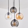 Koyoto Lámparas suspendidas, Luminarias esféricas, Lámparas colgantes Colores ámbar, Transparente, Ahumado, 4 luces