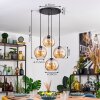 Koyoto Lámparas suspendidas, Luminarias esféricas, Lámparas colgantes Colores ámbar, 4 luces