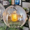 Koyoto Lámparas suspendidas, Luminarias esféricas, Lámparas colgantes Colores ámbar, Transparente, Ahumado, 4 luces