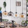 Koyoto Lámparas suspendidas, Luminarias esféricas, Lámparas colgantes Colores ámbar, Transparente, Ahumado, 4 luces