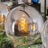 Koyoto Lámparas suspendidas, Luminarias esféricas, Lámparas colgantes Colores ámbar, Transparente, Ahumado, 4 luces