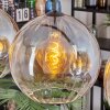 Koyoto Lámparas suspendidas, Luminarias esféricas, Lámparas colgantes Colores ámbar, Transparente, 4 luces