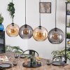 Koyoto Lámparas suspendidas, Luminarias esféricas, Lámparas colgantes Colores ámbar, Ahumado, 4 luces