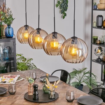 Koyoto Lámparas suspendidas, Luminarias esféricas, Lámparas colgantes Colores ámbar, 4 luces