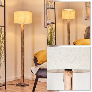 Bassagoda Lámpara de pie Crudo, Negro, 1 luz