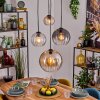 Koyoto Lámparas suspendidas, Luminarias esféricas, Lámparas colgantes Colores ámbar, Transparente, Ahumado, 4 luces