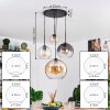 Koyoto Lámparas suspendidas, Luminarias esféricas, Lámparas colgantes Colores ámbar, Transparente, Ahumado, 4 luces