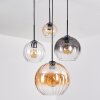 Koyoto Lámparas suspendidas, Luminarias esféricas, Lámparas colgantes Colores ámbar, Transparente, Ahumado, 4 luces