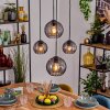 Koyoto Lámparas suspendidas, Luminarias esféricas, Lámparas colgantes 30 cm Ahumado, 4 luces