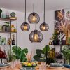 Koyoto Lámparas suspendidas, Luminarias esféricas, Lámparas colgantes 30 cm Ahumado, 4 luces