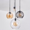 Koyoto Lámparas suspendidas, Luminarias esféricas, Lámparas colgantes Colores ámbar, Transparente, Ahumado, 4 luces