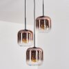 Lauden Lámparas suspendidas, Lámparas colgantes Transparente, Color cobre, 3 luces