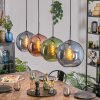Koyoto Lámparas suspendidas, Luminarias esféricas, Lámparas colgantes Azul, Verde, Color cobre, 4 luces